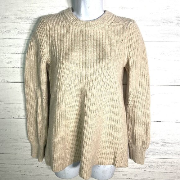 Athleta Sierra Wool Blend Ivory Sweater Women’s Size Small - Picture 4 of 7